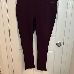 DKNY Deep Plum Cropped Pants